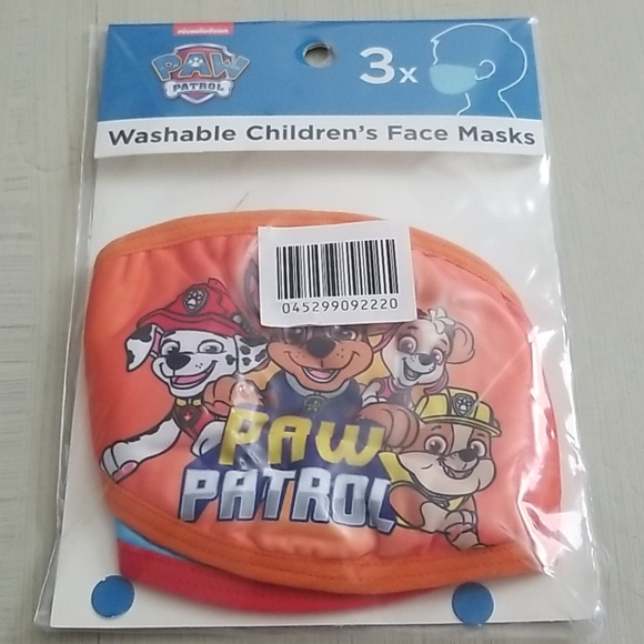 Nickelodeon Other - 3 PAW PATROL CHILDREN'S FACE MASKS